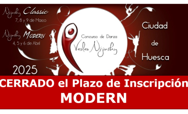 Concurso de Danza Vaslav Nijinsky "Modern", Ciudad de Huesca 2025